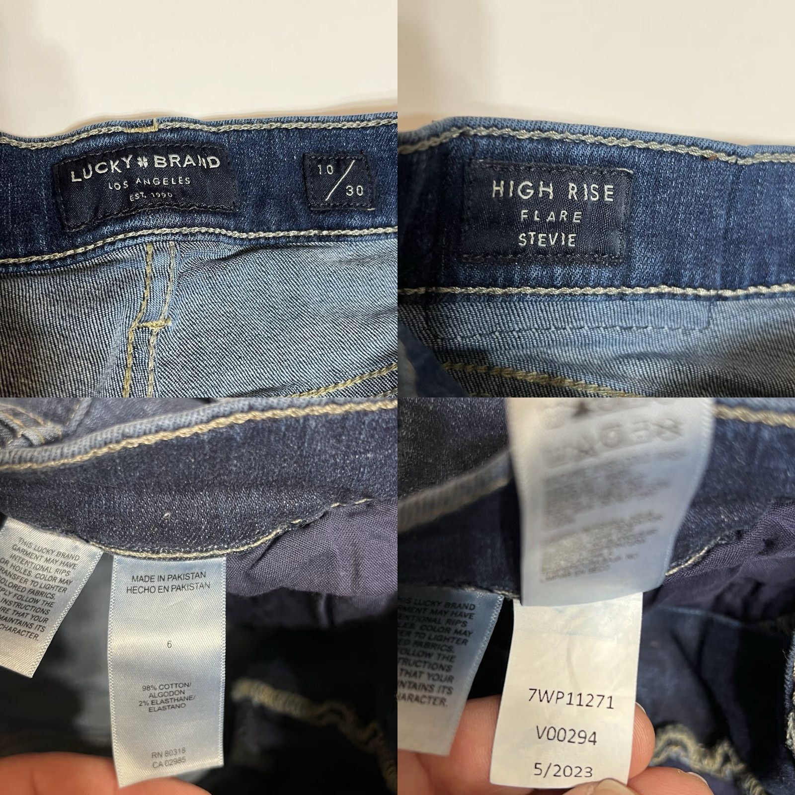 Lucky Brand Lucky Brand High Rise Flare Stevie Stretch Women's Jeans 10/30 Blue Size 32" / US 10 / IT 46 - 8 Thumbnail