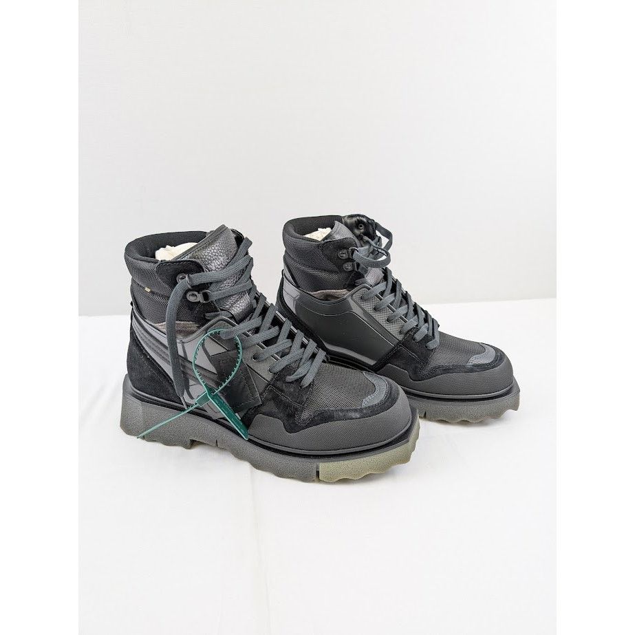 Off-White o1rshd1 Hiking Sponge Sneaker Boots in Black / Khaki Size US 9 / EU 42 - 12 Thumbnail