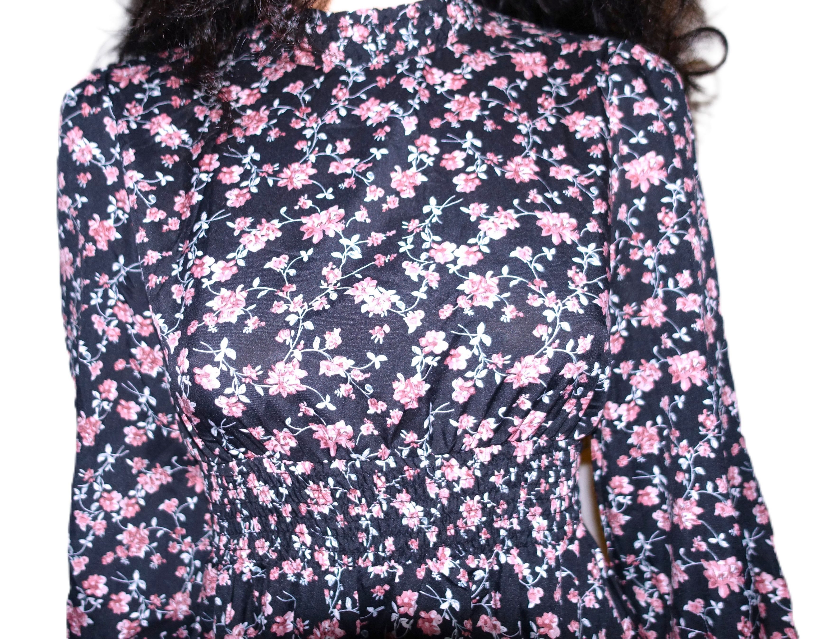 Other Cupshe Black Floral Boho Dress S NWT Size S / US 4 / IT 40 - 4 Thumbnail