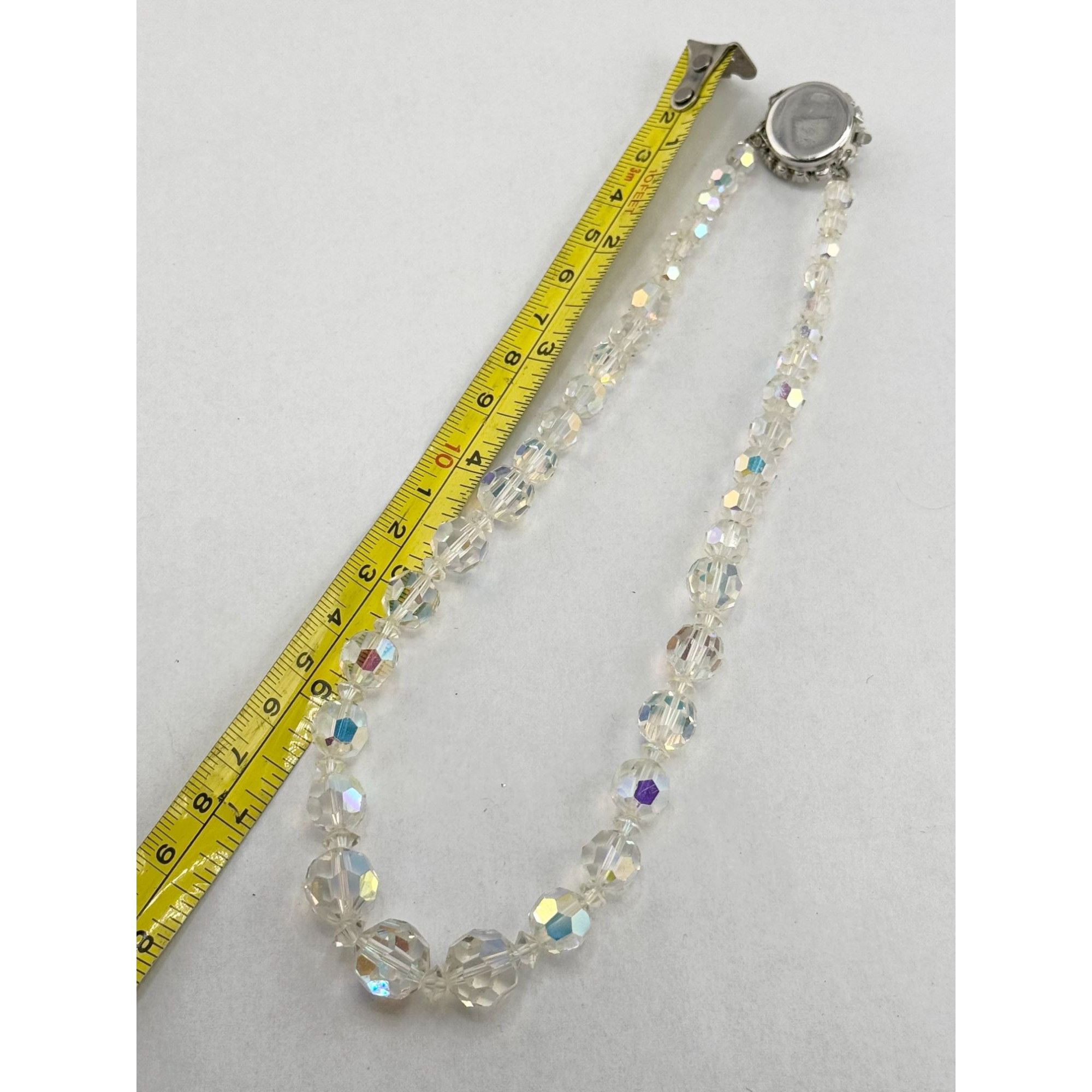 Vintage Vintage estate AB Crystal beaded rhinestone necklace Size ONE SIZE - 5 Thumbnail