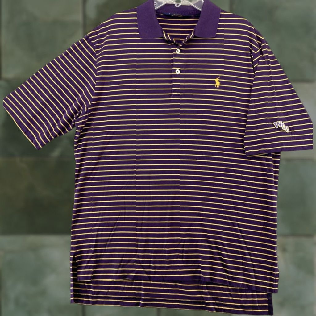 Ralph Lauren VINTAGE Ralph Lauren Polo Golf Shirt Mens Small Purple Striped Adult Small Purple Striped Polo Golf Mens S Small Purple Striped Size US S / EU 44-46 / 1 - 1 Thumbnail