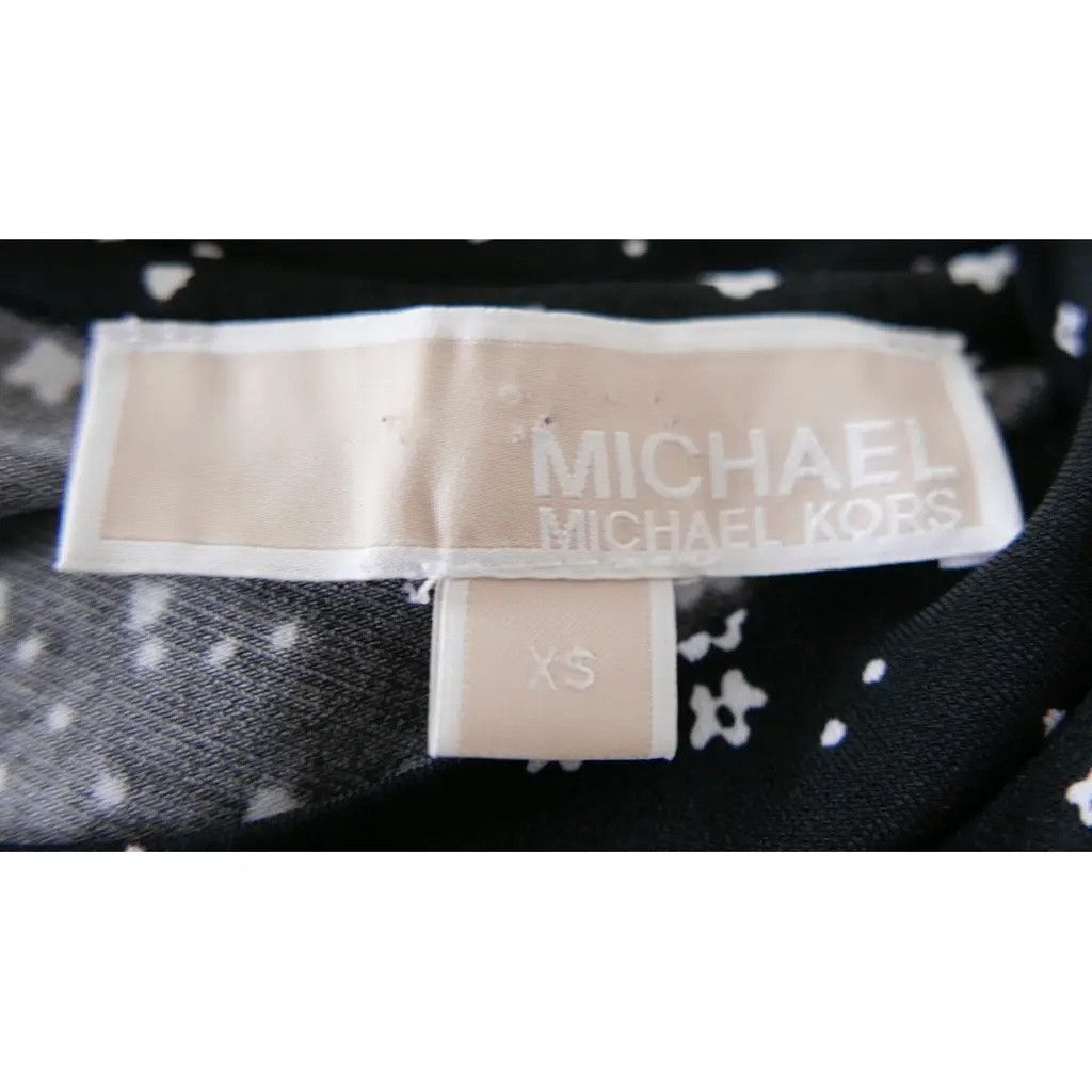 Michael Kors Michael Kors B&W Floral Jersey Dress Size XS / US 0-2 / IT 36-38 - 5 Thumbnail