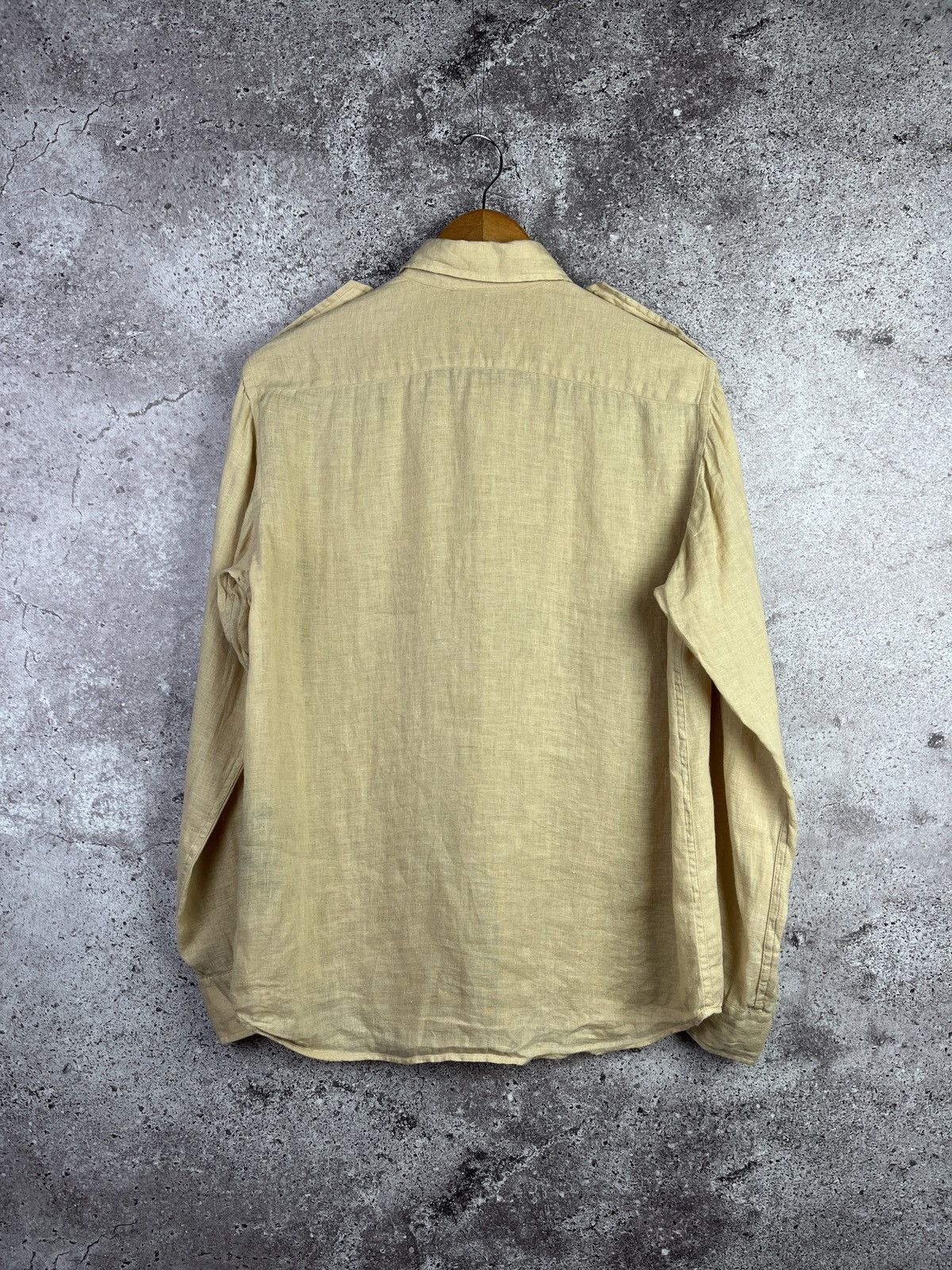 Polo Ralph Lauren Linen Shirt Beige Safari Classic Fit Lightweight Summer Size S / US 4 / IT 40 - 3 Thumbnail