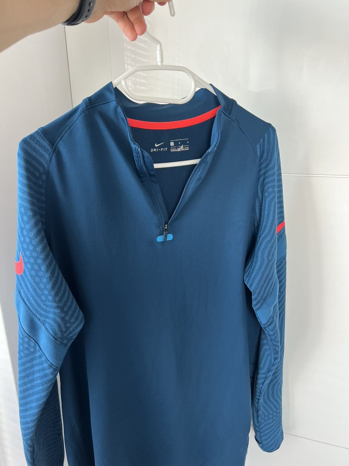 Nike Nike Dry-Fit Football Strike Drill Training 1/3 Zip Shirt Size US L / EU 52-54 / 3 - 6 Thumbnail