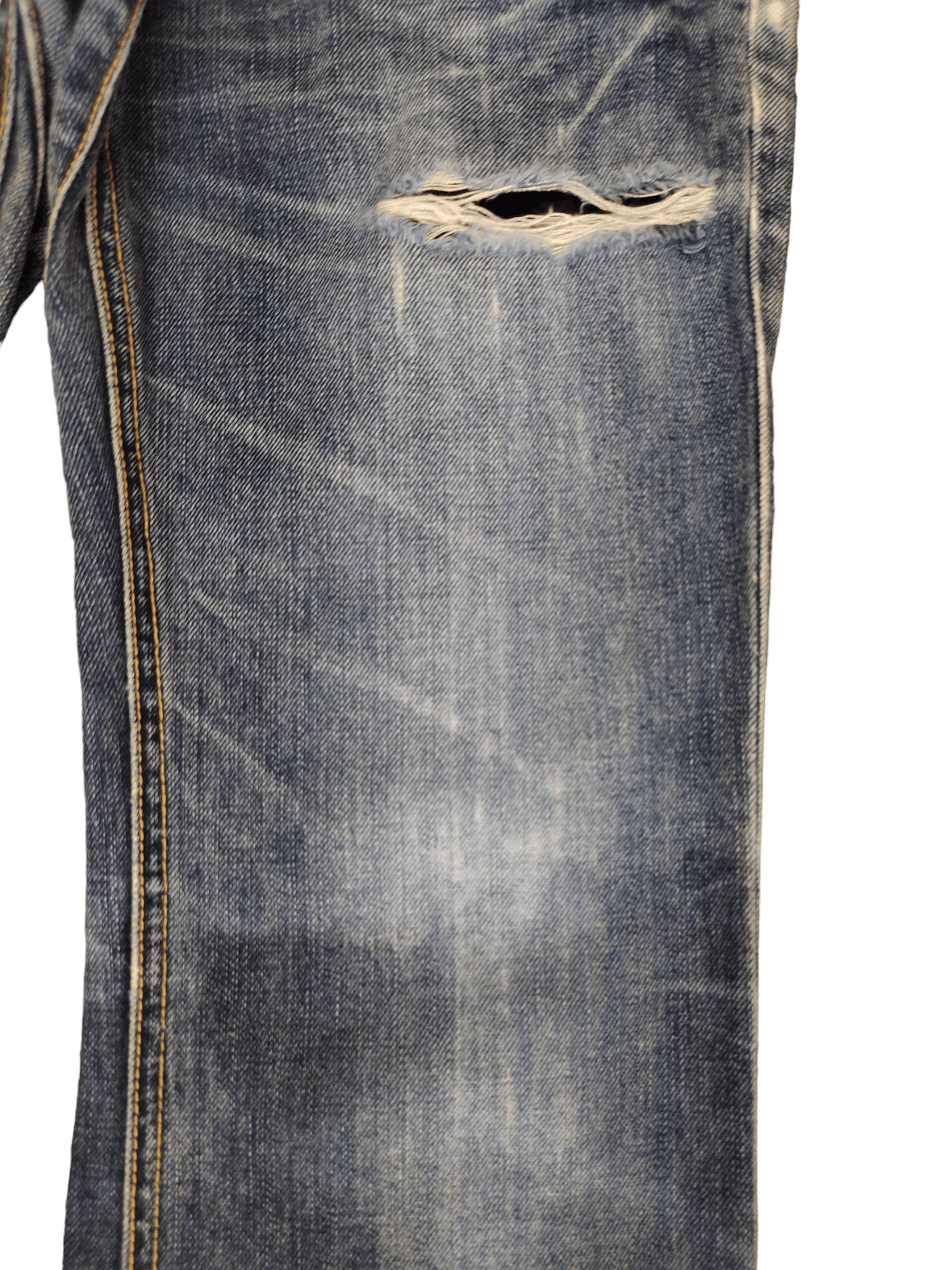 If Six Was Nine Flare Jeans Michel Klein Distress Faded Bootcut Y2k Street Size US 30 / EU 46 - 13 Thumbnail