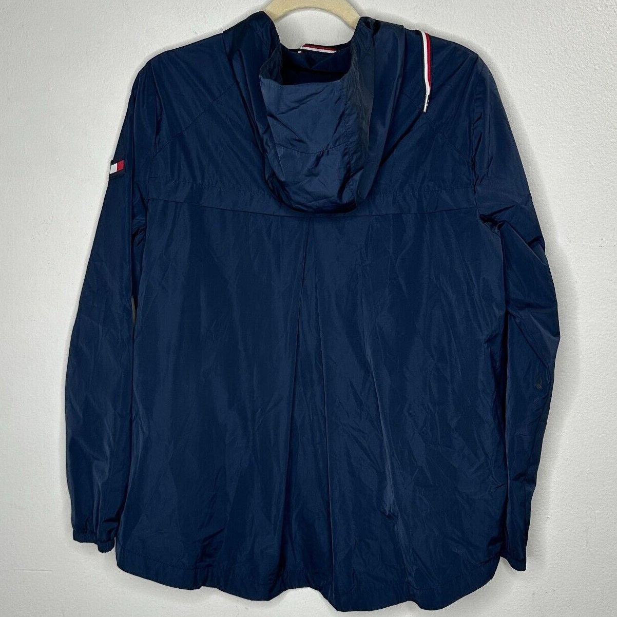 Tommy Hilfiger Tommy Hilfinger Navy Hooded Long Sleeve Zip Windbreaker S Size S / US 4 / IT 40 - 2 Thumbnail