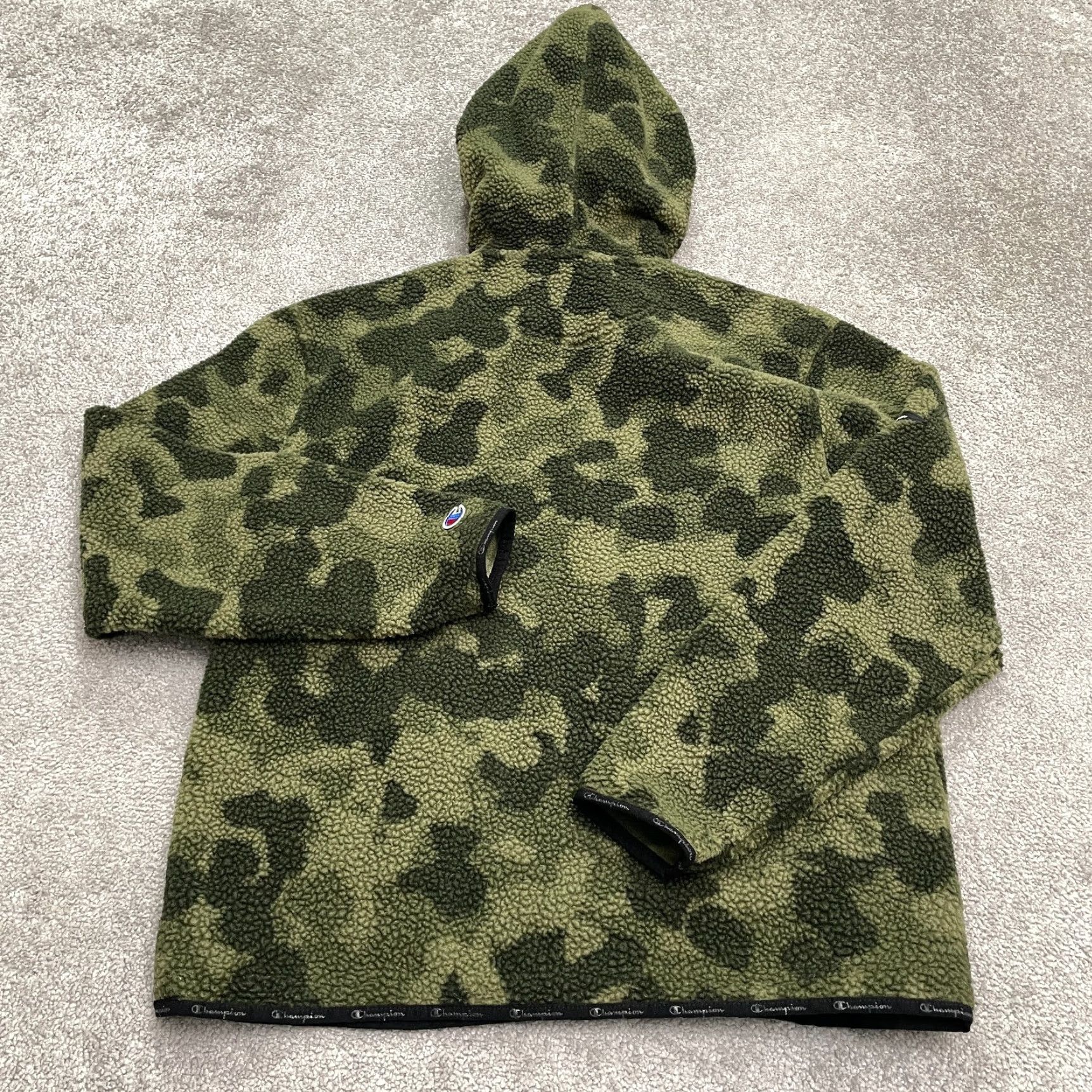 Champion Champion Hoodie Men Medium Green Camouflage Fleece Sherpa Pullover All Seasons Jacket? Size US M / EU 48-50 / 2 - 2 Thumbnail