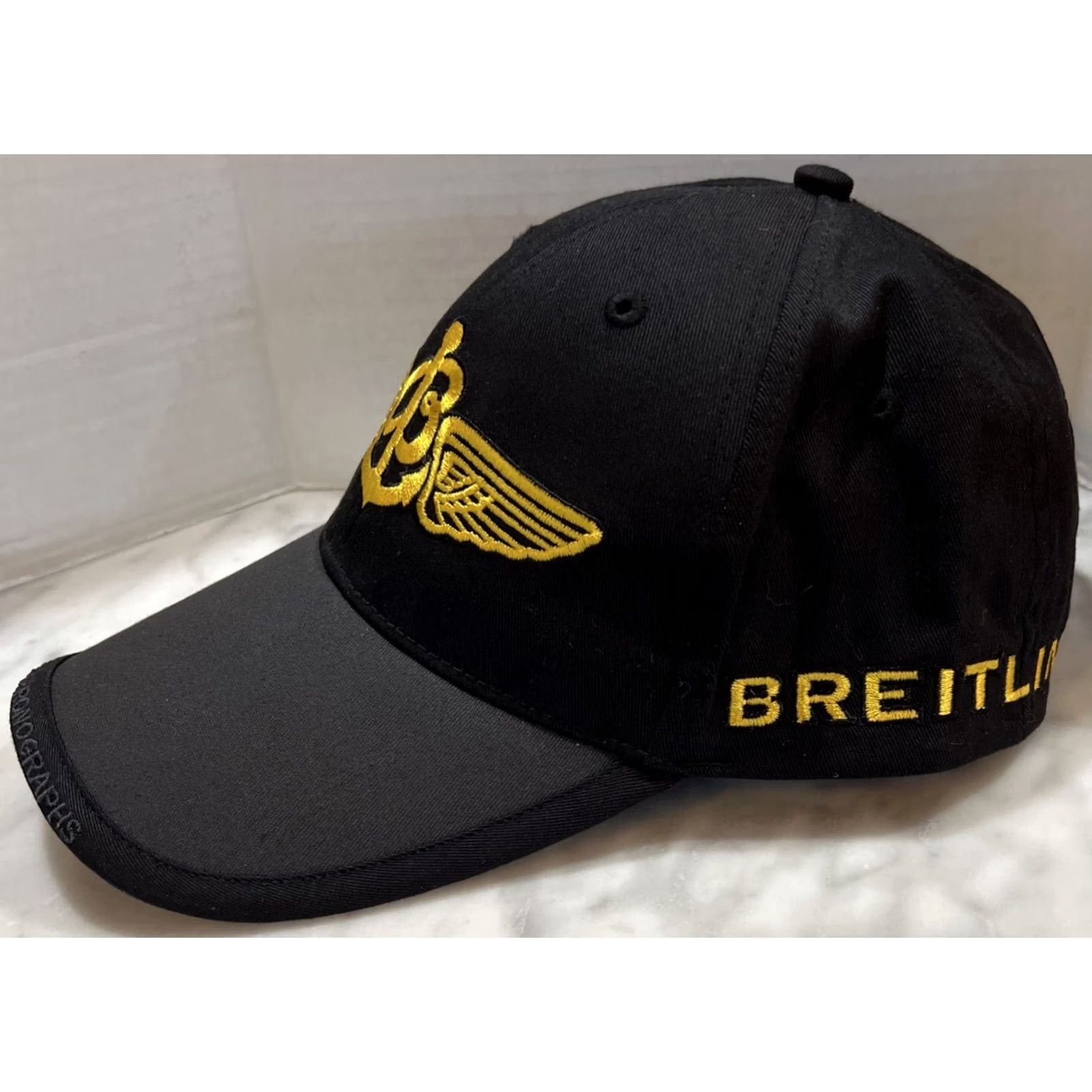 Breitling VINTAGE Breitling Baseball Cap Hat Snapback Men One Size Black Adjustable Logo Casual Summer Size ONE SIZE - 2 Thumbnail