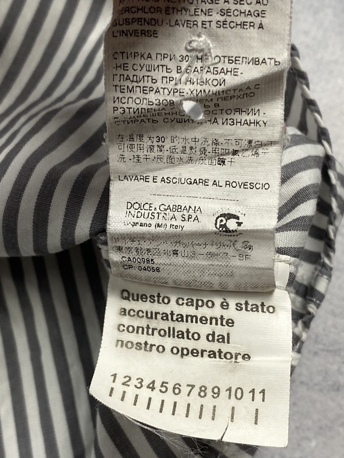 Dolce & Gabbana Dolce & Gabbana Gold Striped Button Up Long Sleeve Shirt Size US M / EU 48-50 / 2 - 15 Thumbnail