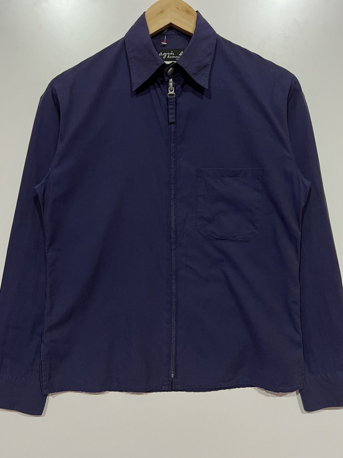 agnes b. 🔥 AGNES B. HOMME PARIS SUNFADED ZIPPER WORKSHIRT Size US S / EU 44-46 / 1 - 4 Thumbnail