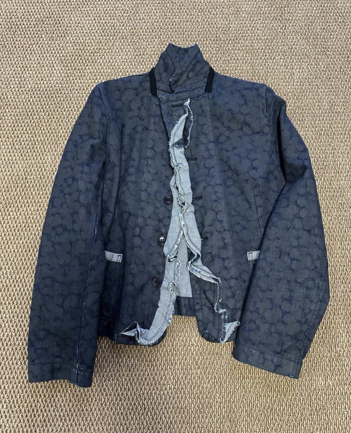 Comme des Garcons Comme des Garçons Lightning Print Lace Trim Denim Jacket K23 Size US M / EU 48-50 / 2 - 6 Thumbnail