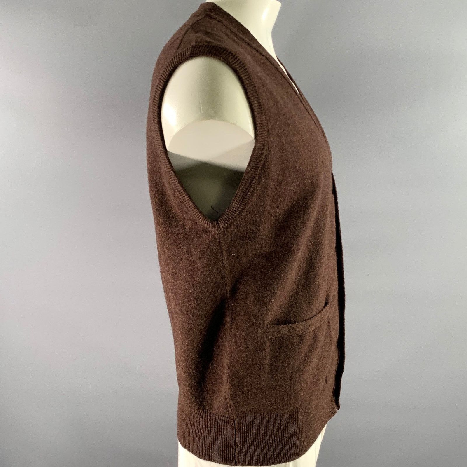 O'Connell's O'CONNELL'S Size M Brown Wool Oversized Vest Size US M / EU 48-50 / 2 - 3 Thumbnail