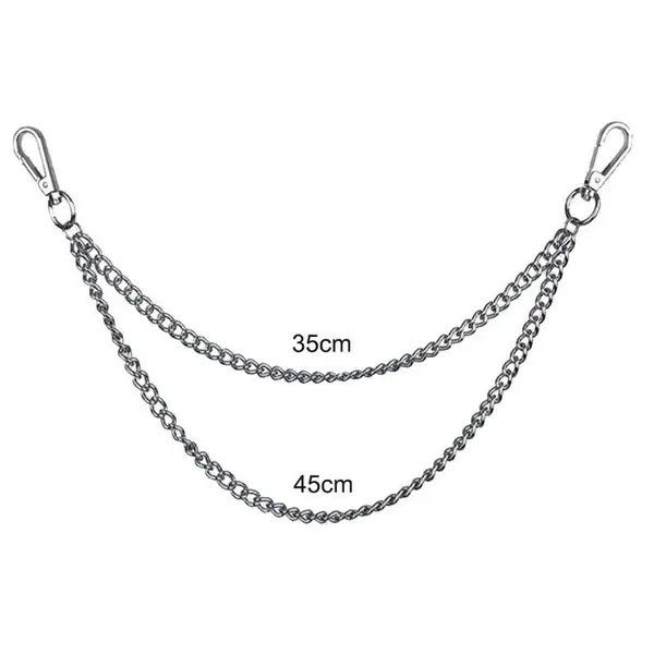 Japanese Brand 35cm + 45cm Double Chain Simple Wallet Safety Chain Size ONE SIZE - 4 Thumbnail