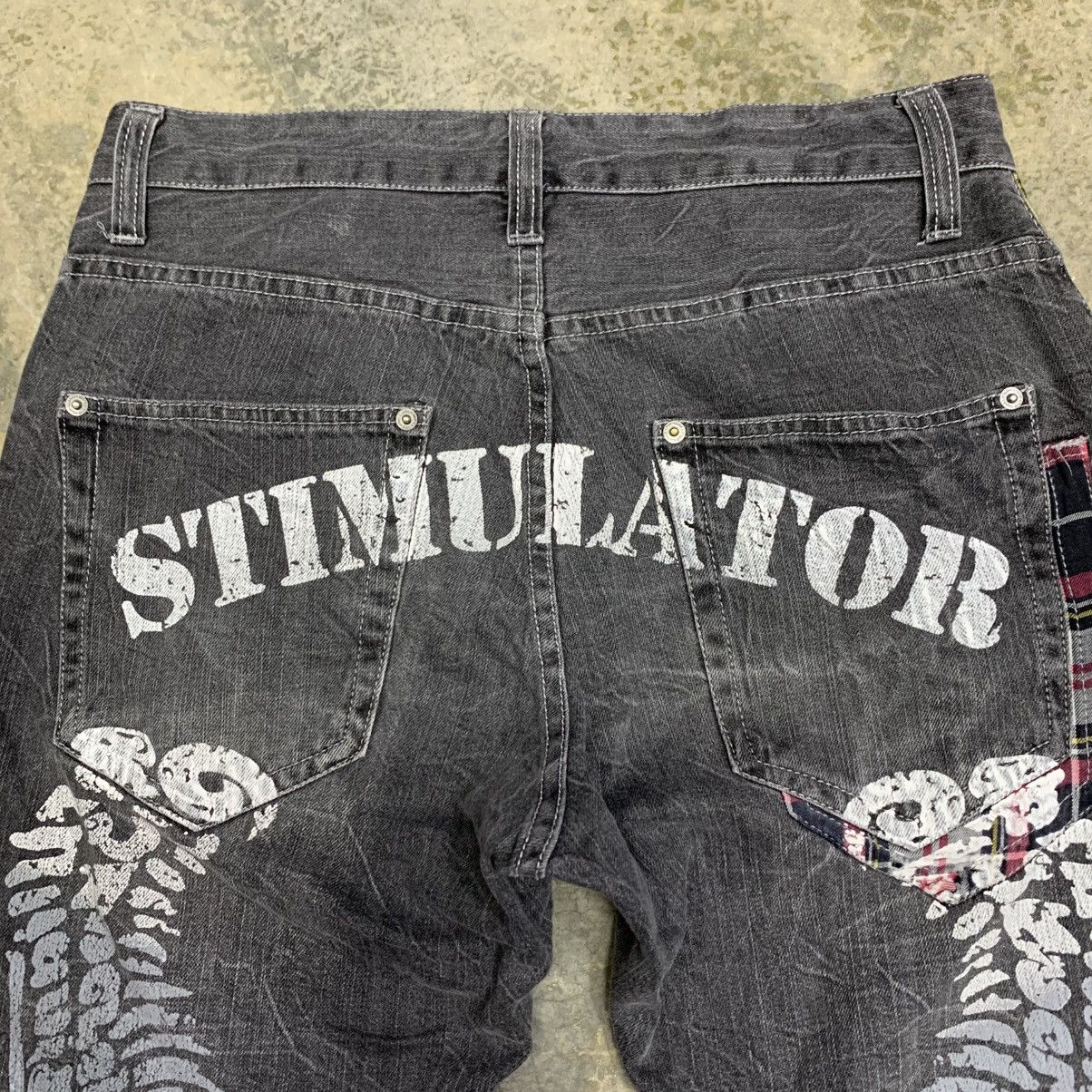 Japanese Brand 🖤 STIMULATOR Distressed Black Washed Jeans Size US 32 / EU 48 - 16 Thumbnail