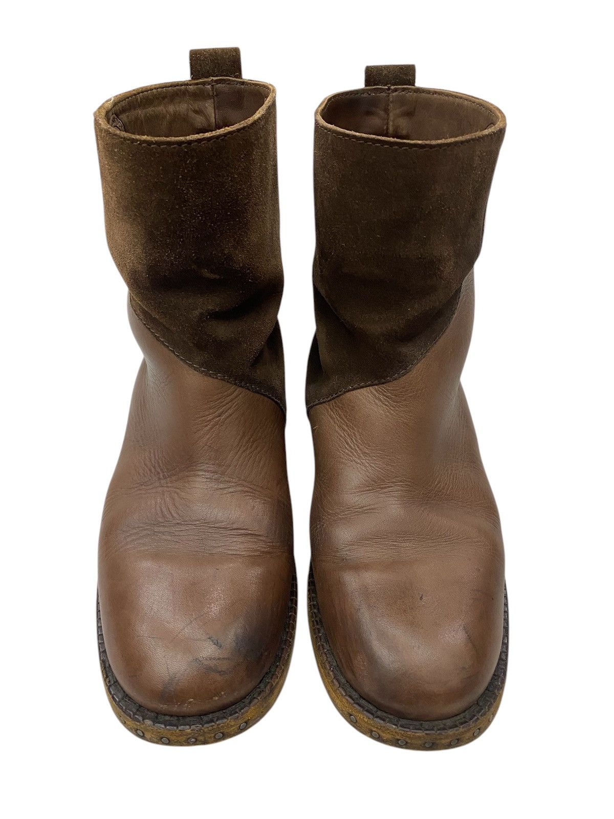 Acne Studios Acne Studios Stockholm brown leather/suede ankle boots Size US 7 / IT 37 - 2 Thumbnail