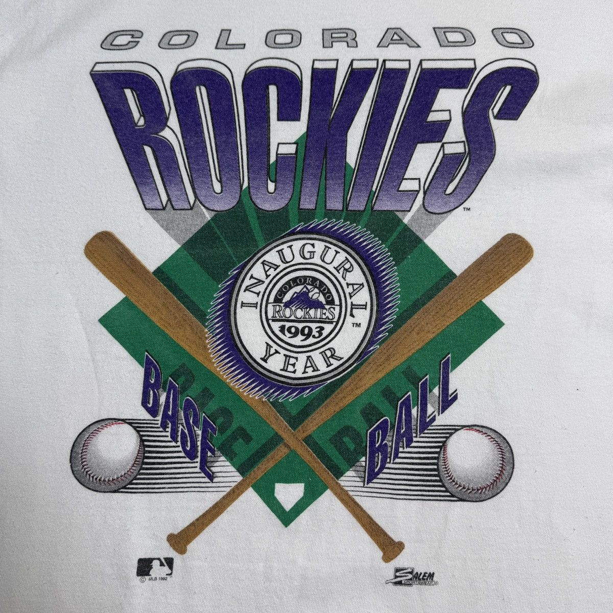 MLB 1992 Colorado Rockies baseball sport tee USA 90s Size US S / EU 44-46 / 1 - 3 Thumbnail