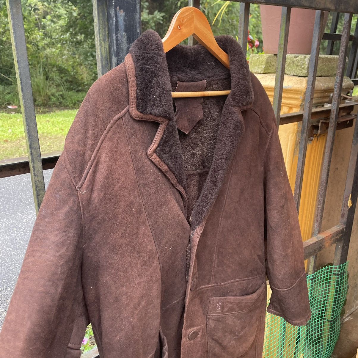 Yves Saint Laurent 🔥90s Yves Saint Laurent Sherpa Sheepskin Heavy Coat Jacket Size US M / EU 48-50 / 2 - 4 Thumbnail
