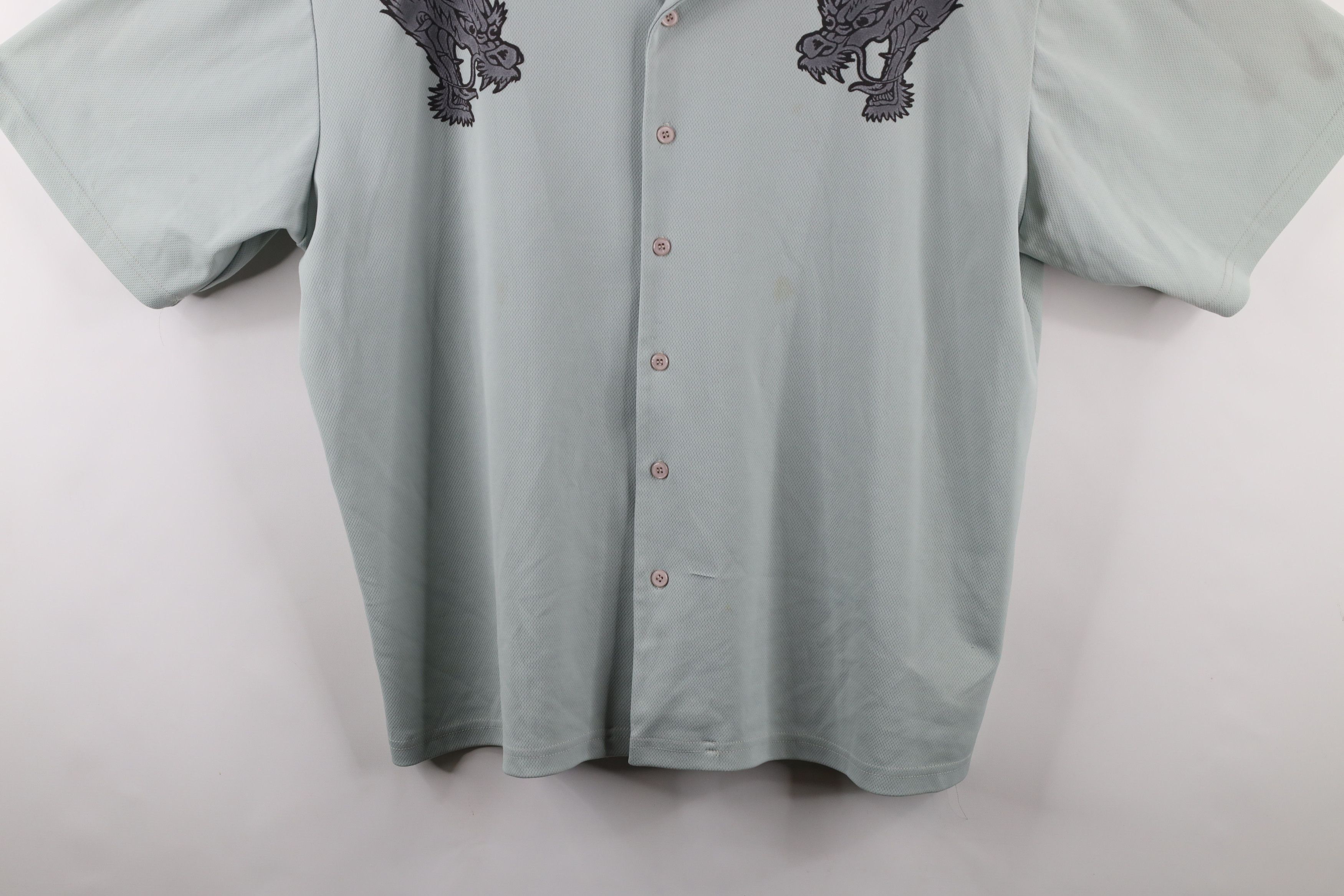 Vintage Vintage 90s Short Sleeve Bowling Button Shirt Gray USA Size US XL / EU 56 / 4 - 3 Thumbnail