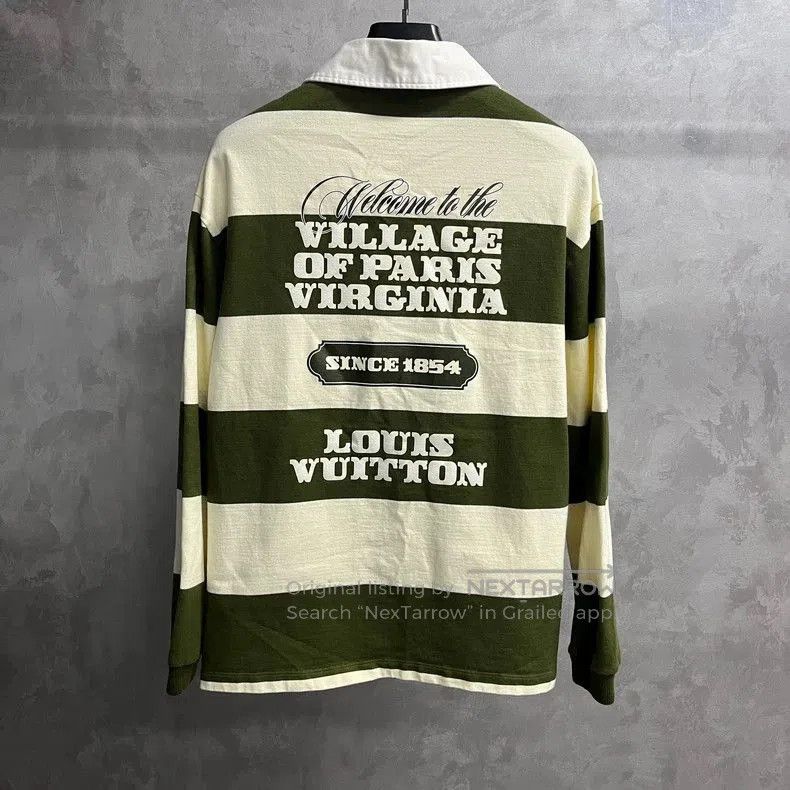 Louis Vuitton louis vuitton24 new green lettering logo striped polo. Size US L / EU 52-54 / 3 - 3 Thumbnail