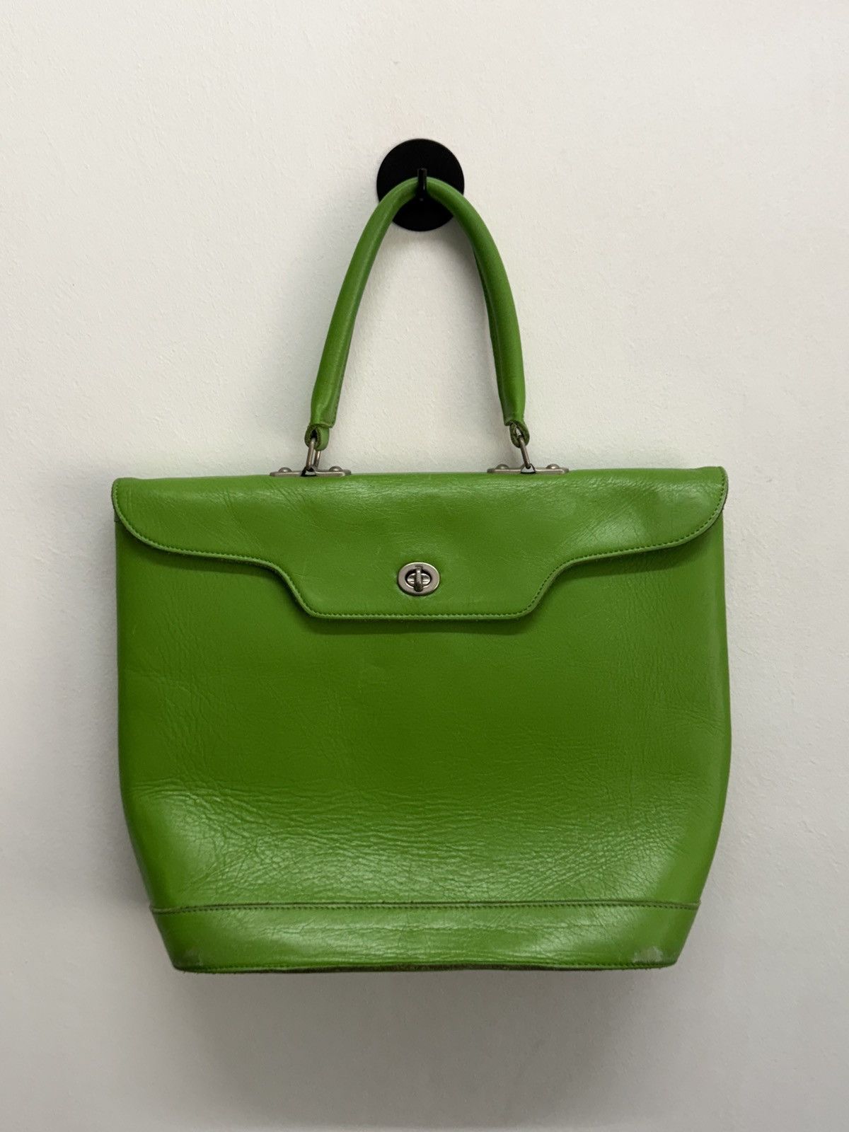 Comme des Garcons Comme des Garçons Green Leather Flap Handbag" Size ONE SIZE - 2 Thumbnail