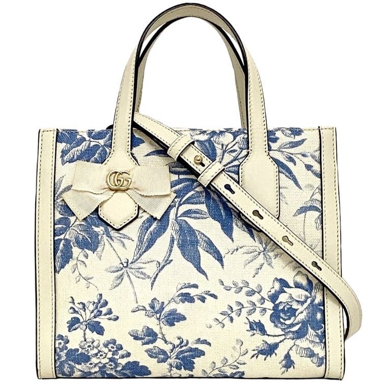 Gucci GUCCI Handbag White Cotton Size ONE SIZE - 1 Thumbnail