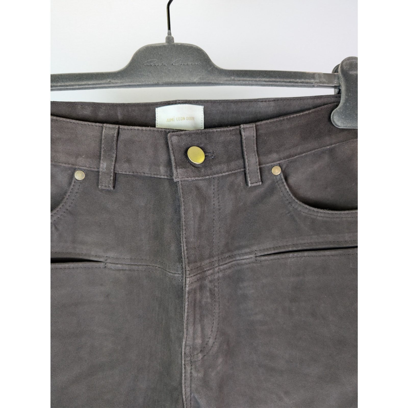 Aime Leon Dore o1rshd1 Suede Cowboy Pant jean pants in Moro Size US 32 / EU 48 - 8 Thumbnail