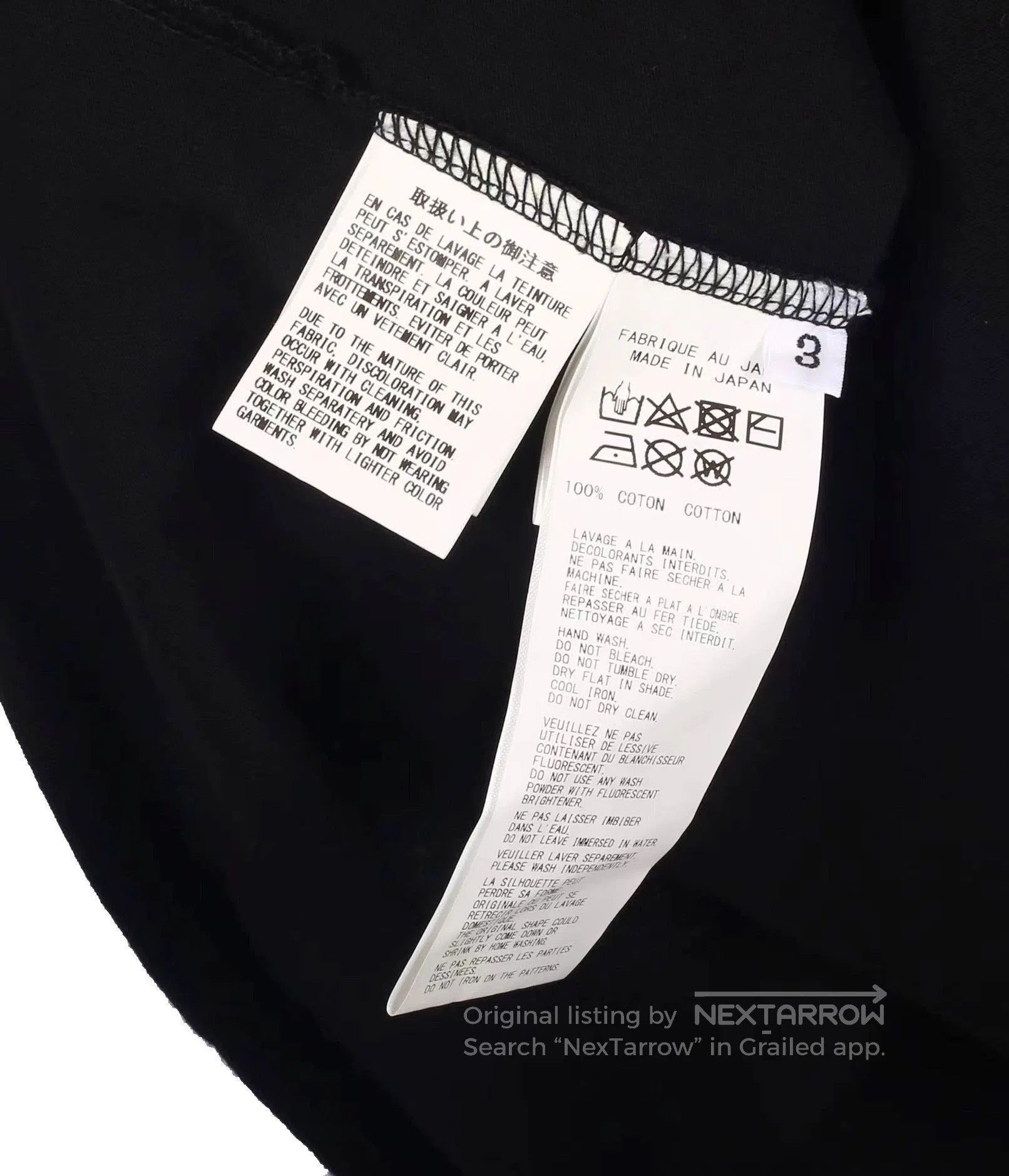 Yohji Yamamoto Black Short-Sleeve Graphic T-Shirt Size L. Size US L / EU 52-54 / 3 - 6 Thumbnail