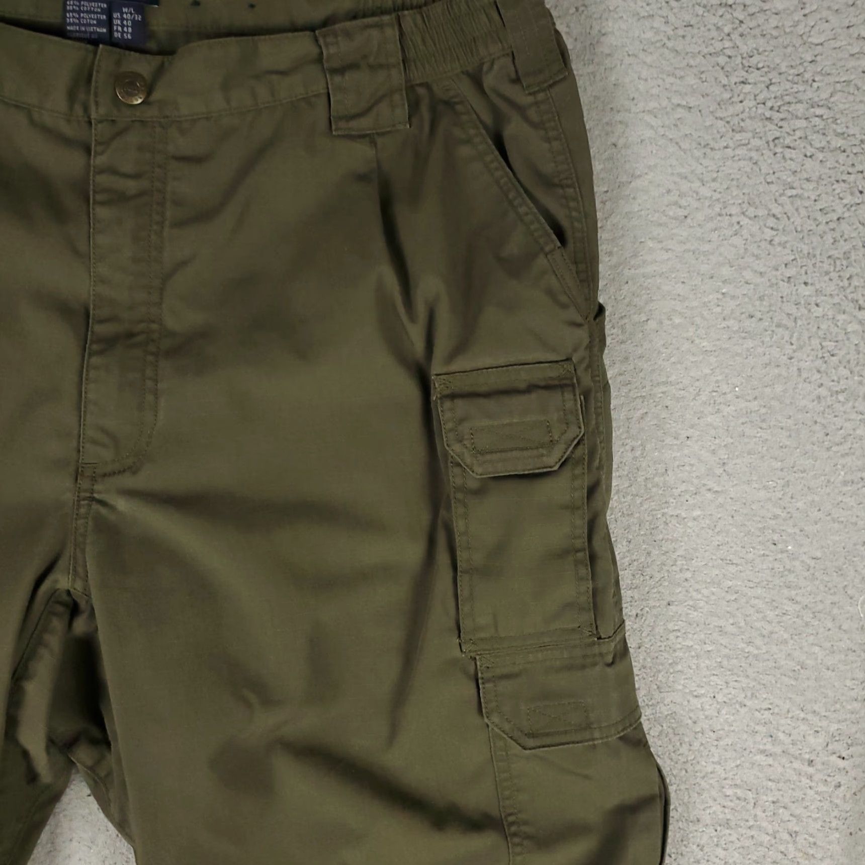 Vintage 5.11 Tactical Pants Mens 40x32 Green Cargo Trousers Outdoor Canvas Cotton Polyester Regular Straight Cargo Pocket Mens Size US 40 / EU 56 - 3 Thumbnail