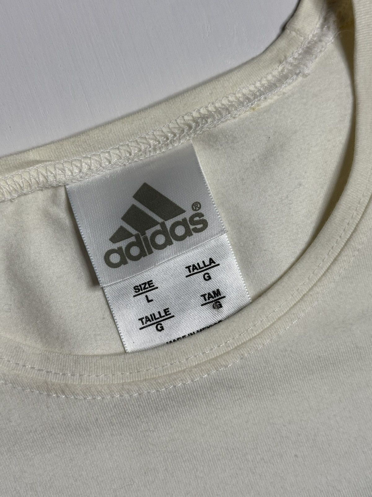 Vintage VINTAGE Y2K Women’s Adidas Bubbles Tee “White” (L) PREOWNED Size L / US 10 / IT 46 - 5 Thumbnail
