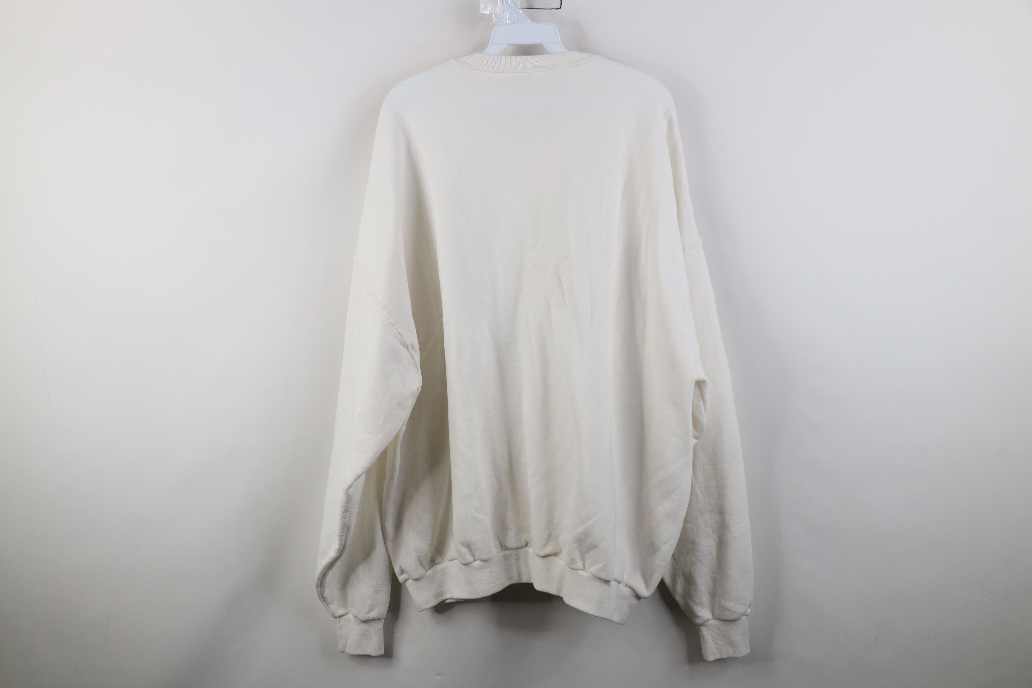 Vintage Vintage 90s Streetwear Blank Crewneck Sweatshirt White Size US XXL / EU 58 / 5 - 12 Thumbnail