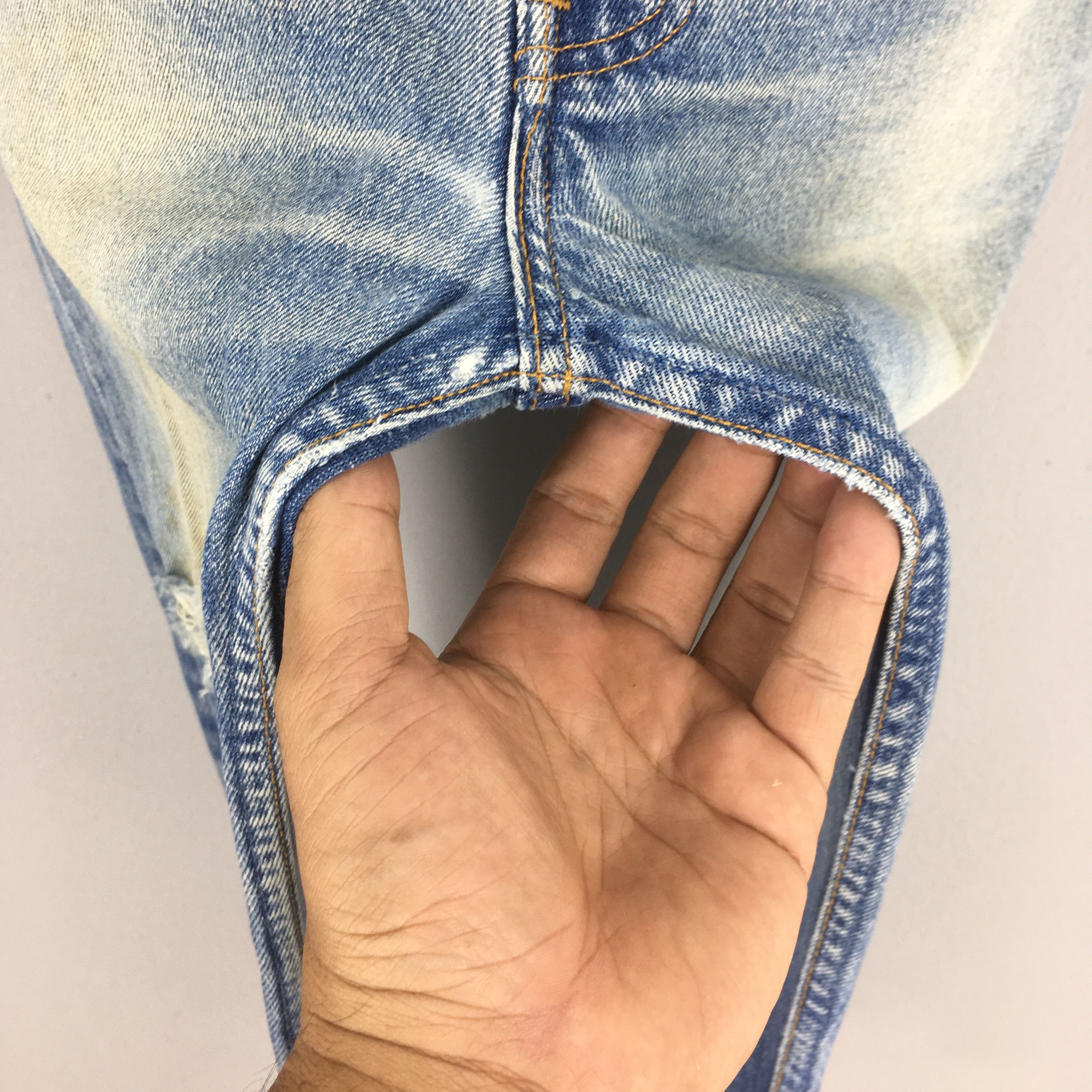Levi's Size 33x27 Vintage 90s Levi's 501 Straight Cut Denim S973 Size US 33 - 5 Thumbnail