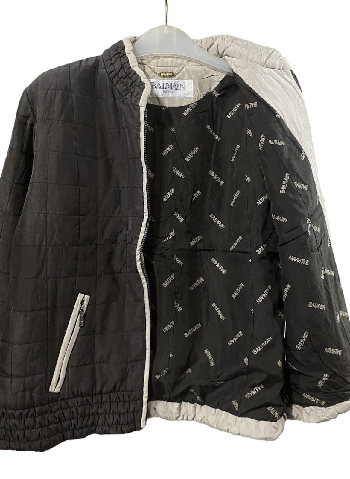 Balmain × Vintage Vintage Balmain Paris Quilted Jacket Size M / US 6-8 / IT 42-44 - 2 Thumbnail