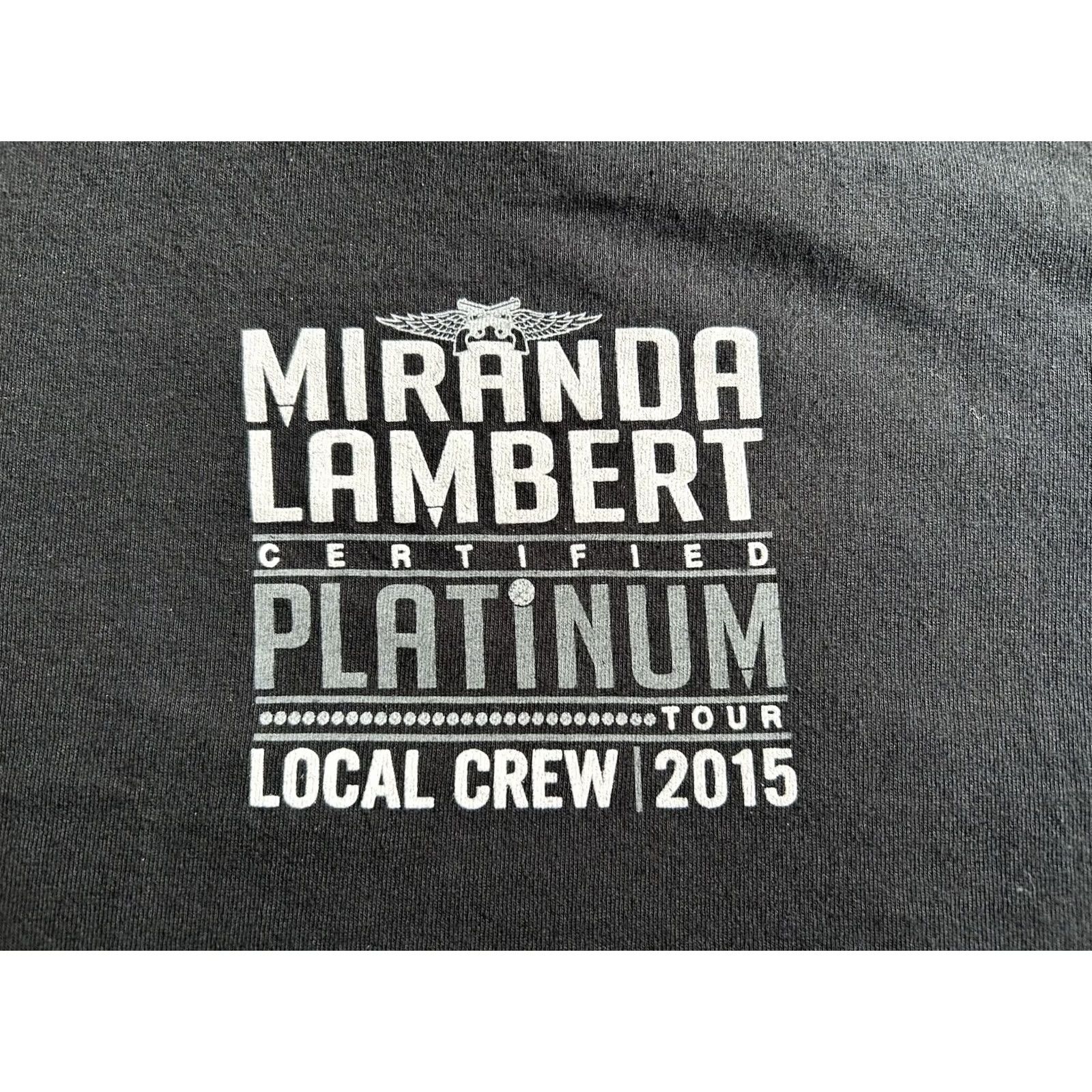 Vintage VINTAGE? NWOT Miranda Lambert Certified Platinum Tour Local Crew 2015 Men’s Size XXL T-Shirt Black Short Sleeve Music Band Mens Size US XXL / EU 58 / 5 - 3 Thumbnail