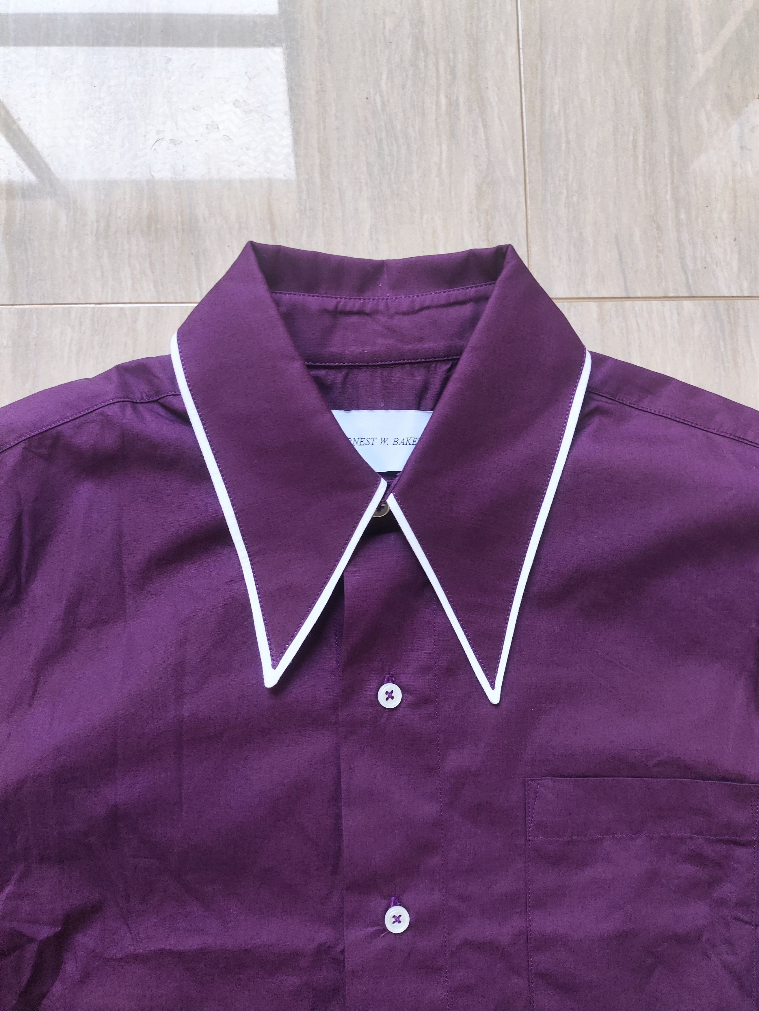 AW18 Dracula Collar Royal Purple Shirt