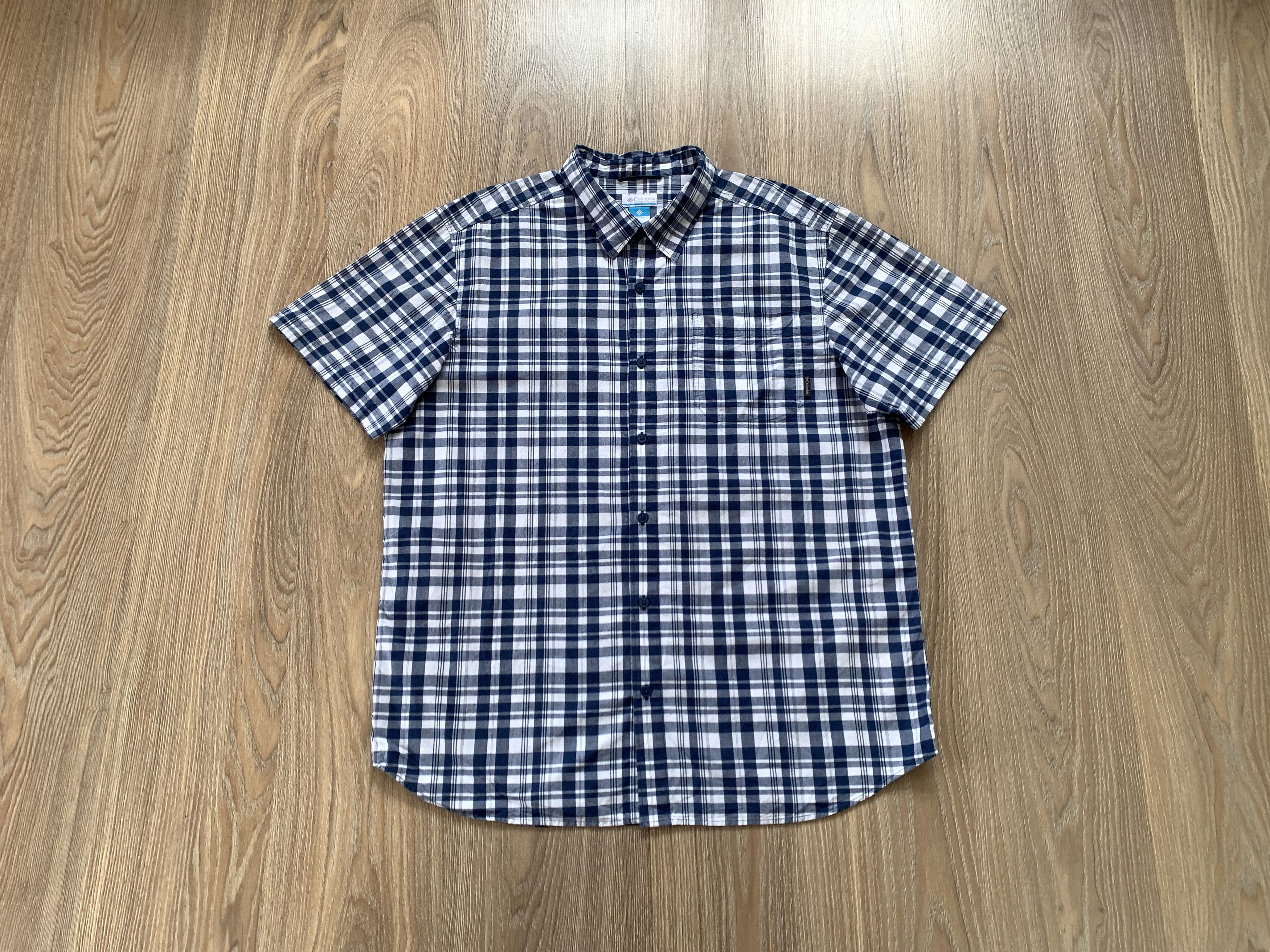 Columbia Columbia Plaid Cotton Short Sleeve Button Up Shirt Size US XL / EU 56 / 4 - 1 Thumbnail