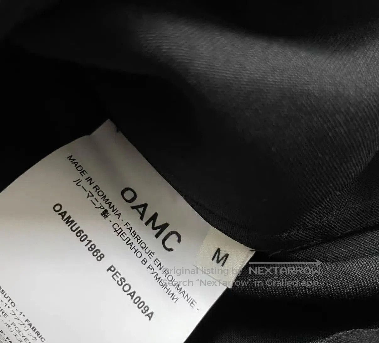 OAMC Black Long Sleeve Button. Size US M / EU 48-50 / 2 - 6 Thumbnail
