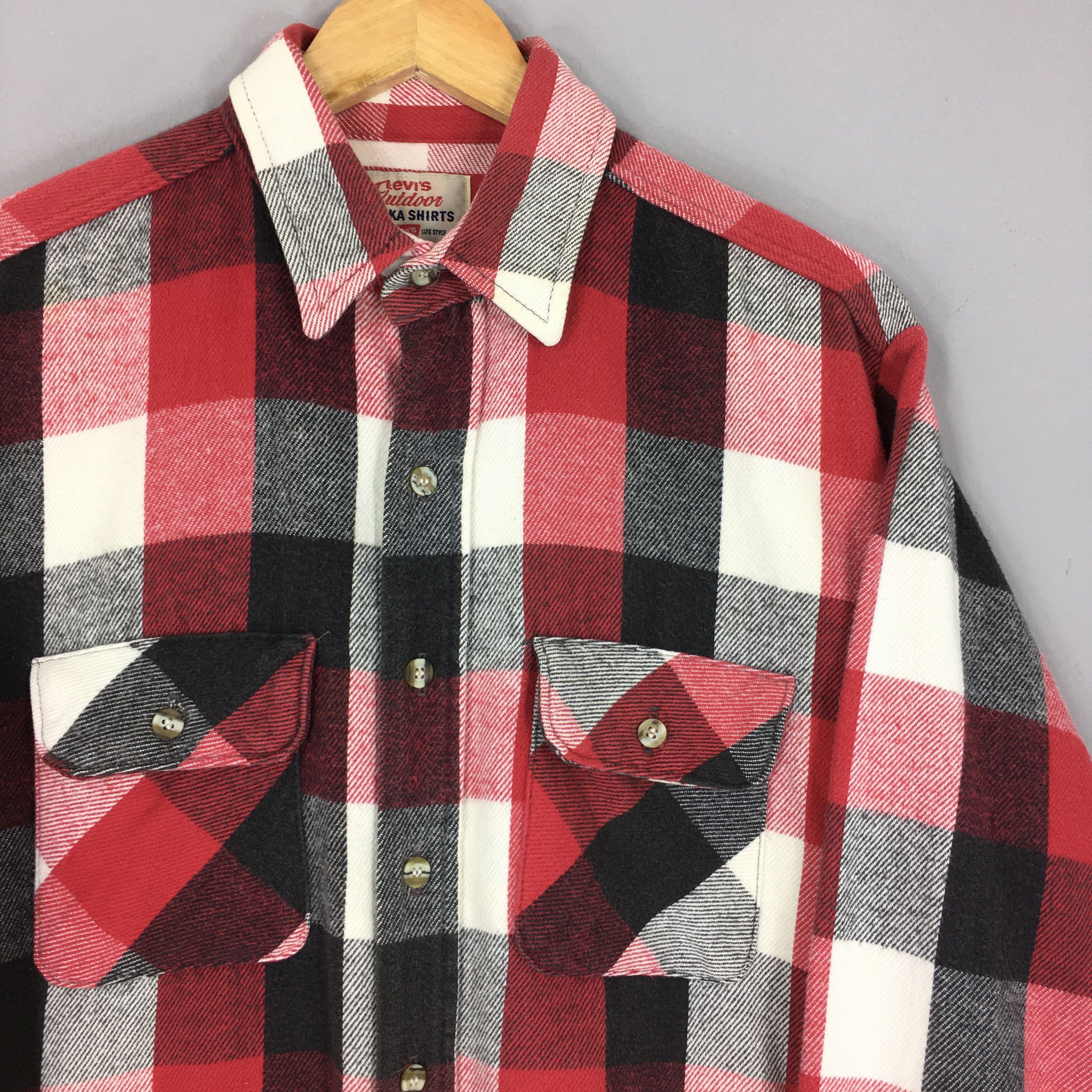 Levi's × Levi's Vintage Clothing × Vintage Vintage Levi's Alaska Checkered Flannel Shirt Large Size US L / EU 52-54 / 3 - 2 Thumbnail