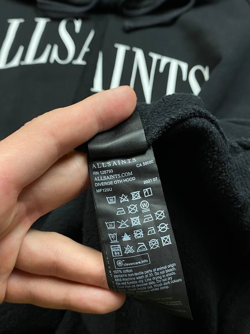 Allsaints × Vintage Vintage Allsaints y2k Stitched style Diverge Hoodie Size US M / EU 48-50 / 2 - 6 Thumbnail