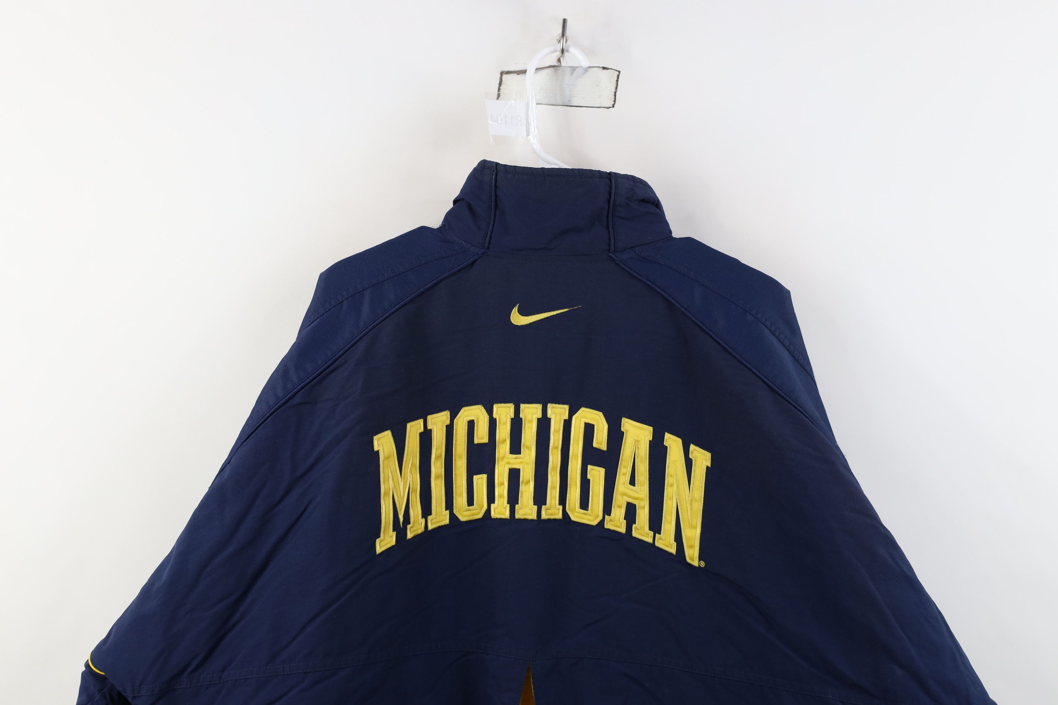 Nike Vintage 90s Nike University of Michigan Bomber Jacket Blue Size US XL / EU 56 / 4 - 15 Thumbnail