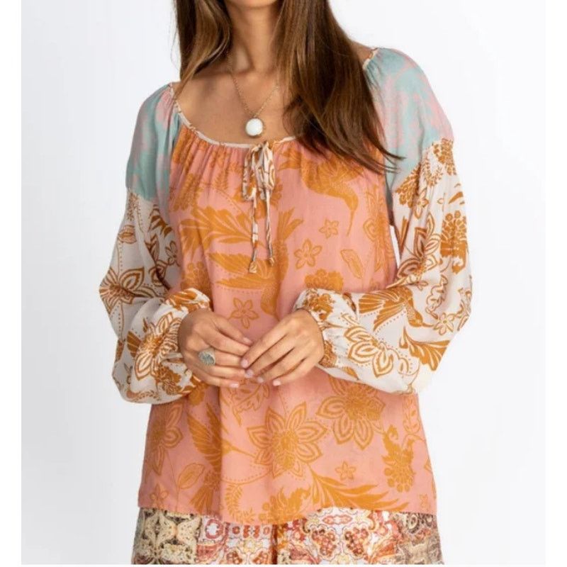 Johnny Was Johnny Was Waimea Mixed Print Peasant Top - Sc Size S / US 4 / IT 40 - 1 Thumbnail