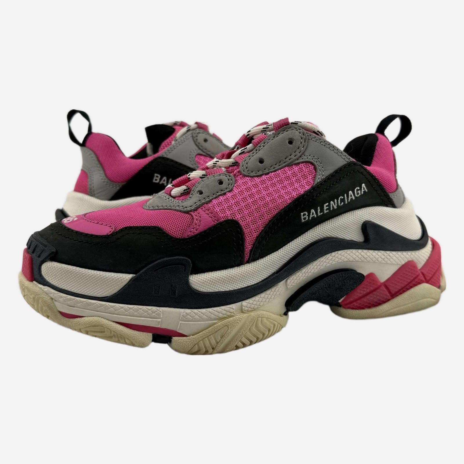 Balenciaga Balenciaga Triple S Pink Sneakers 36 Used with Box Size US 6 / EU 39 - 1 Thumbnail