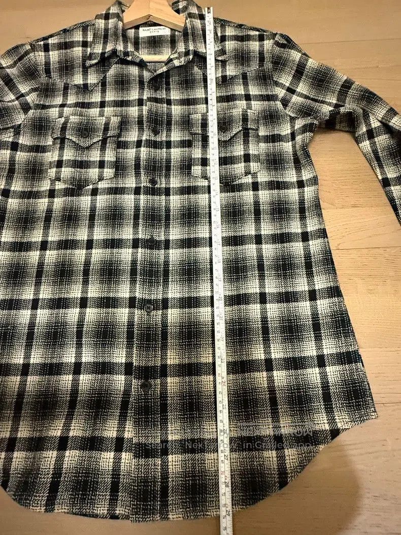Other YSL SLP Black White Plaid Wool Shirt. Size US L / EU 52-54 / 3 - 6 Thumbnail