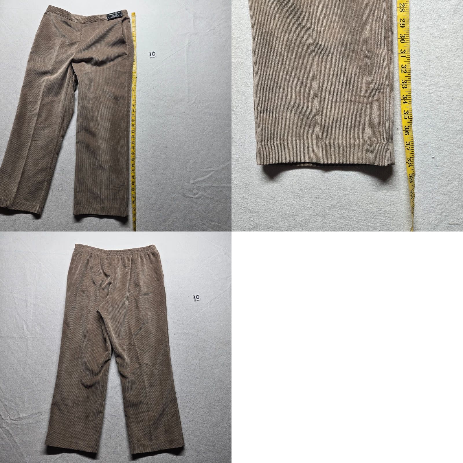 Vintage Alfred Dunner Solid Brown Pants Pull On Elastic Waist Adult Women's Size 14 Size 36" / US 14 / IT 50 - 8 Thumbnail