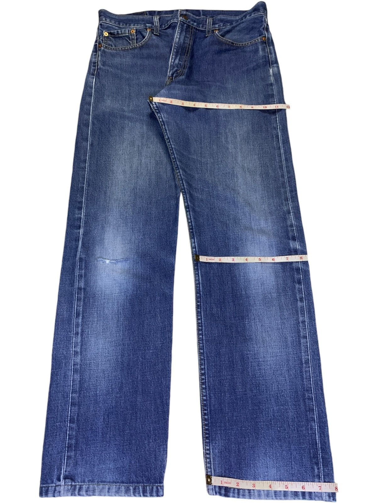 Levi's SALES🔥Vintage 90s Levis 505 Blue Wash Distress Loose Jeans Size US 33 - 14 Thumbnail