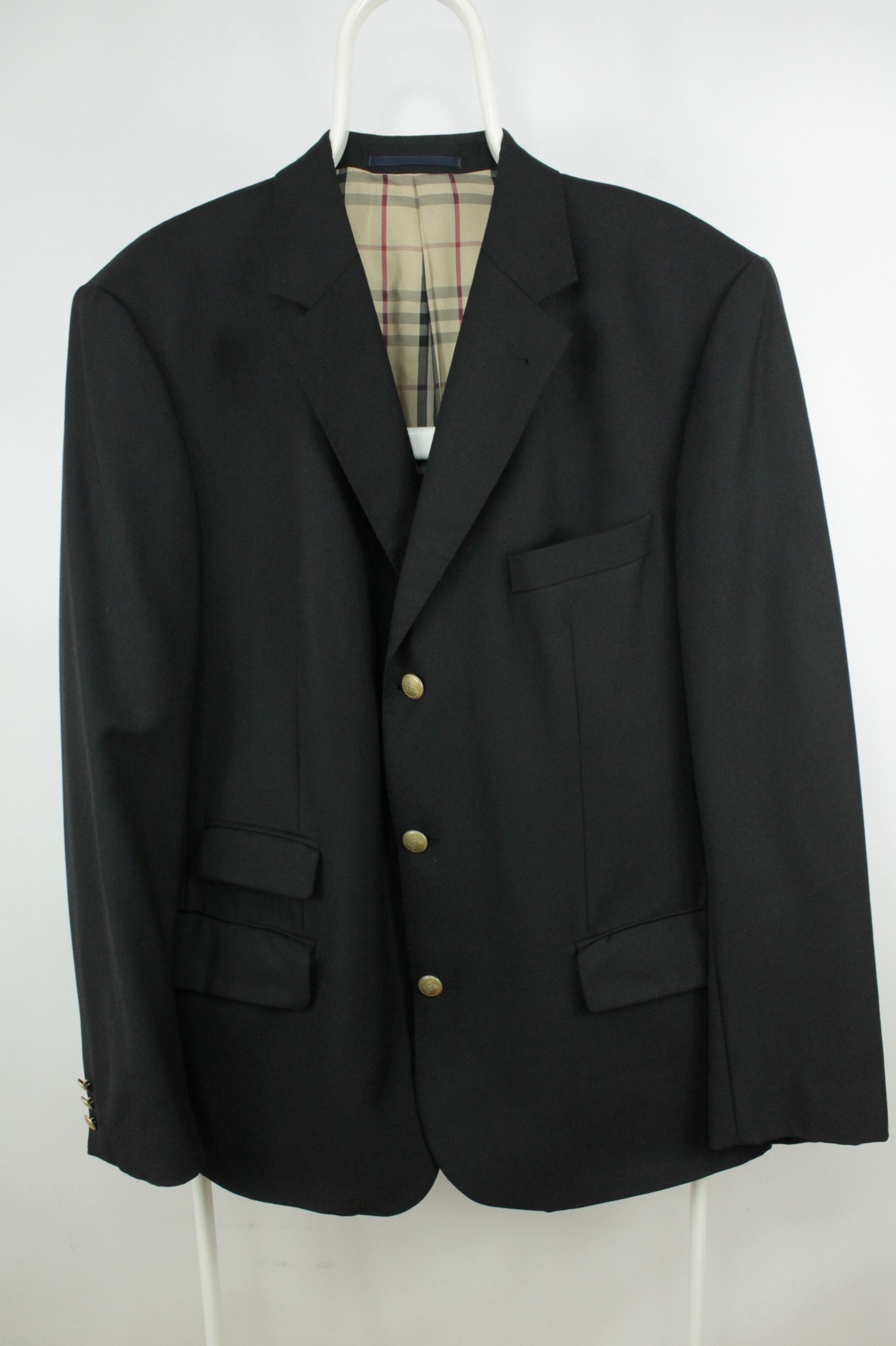 Burberry Burberry Nova Check Lining Gold BTN Black Blazer Jacket Size US L / EU 52-54 / 3 - 1 Thumbnail