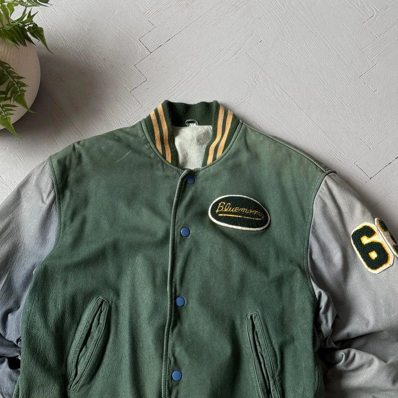 Vintage Vintage Leather Varsity Bomber Jacket Size US M / EU 48-50 / 2 - 5 Thumbnail