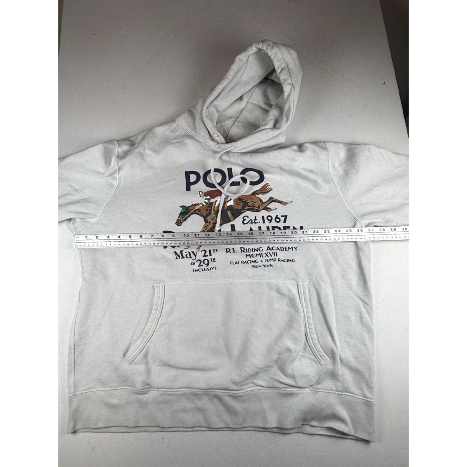 Polo Ralph Lauren Polo Ralph Lauren Mens 1XB White Polo Equestrian Graphic Hoodie Sweatshirt Hoodie Graphic Print Logo Sweatshirt Mens Big & Tall 1XB White Size US XL / EU 56 / 4 - 4 Thumbnail