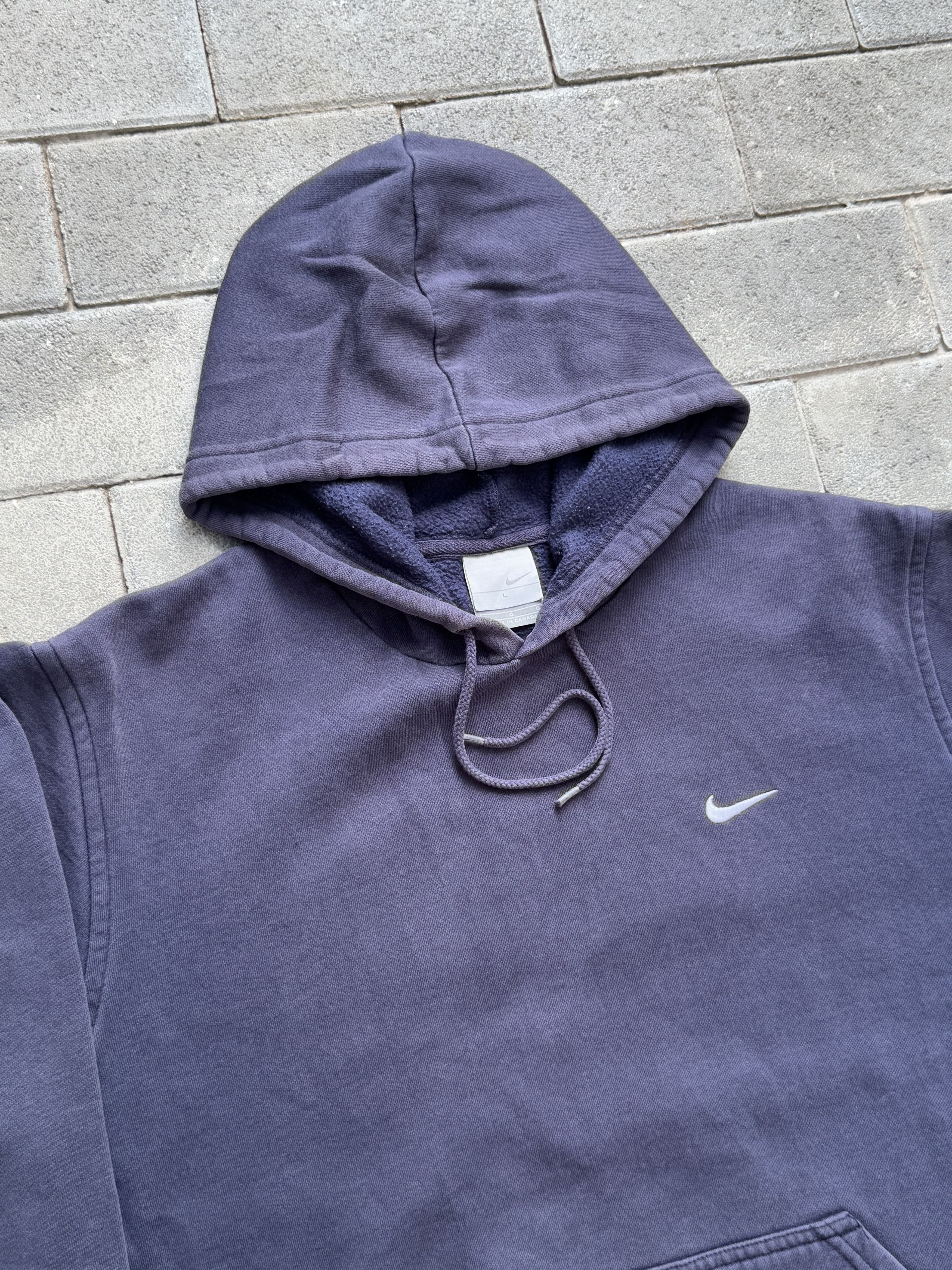 Nike VTG 90s Nike Embroidered Swoosh Hoodie Sweatshirt Size US L / EU 52-54 / 3 - 6 Thumbnail