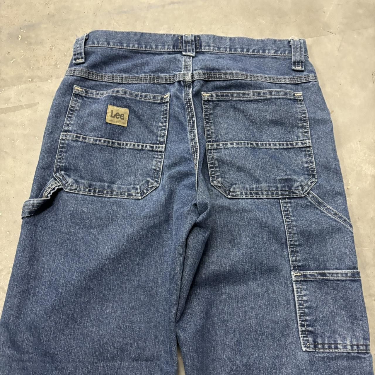 Japanese Brand × Vintage Crazy Vintage Y2K/2000s Dark Blue Wash Carpenter Denim Jeans! Size US 28 / EU 44 - 7 Thumbnail