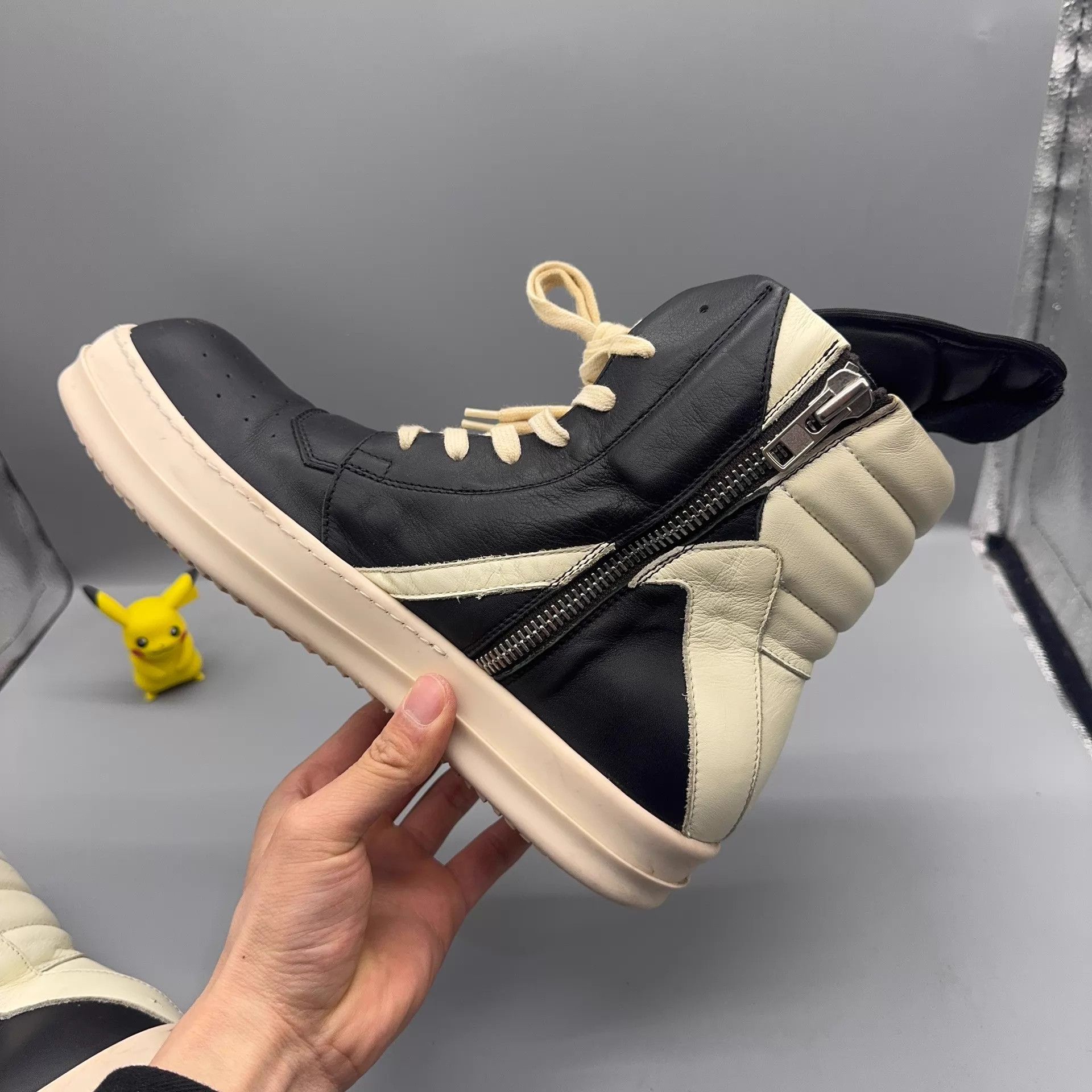 Rick Owens RICK OWENS Men's Black & White Shoes 42.5 Size US 9.5 / EU 42-43 - 6 Thumbnail